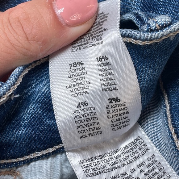 MOTHER- The Hustler Ankle Fray Jeans Grasping at Straws Size 23 Dark Wash Crop - Picture 9 of 9